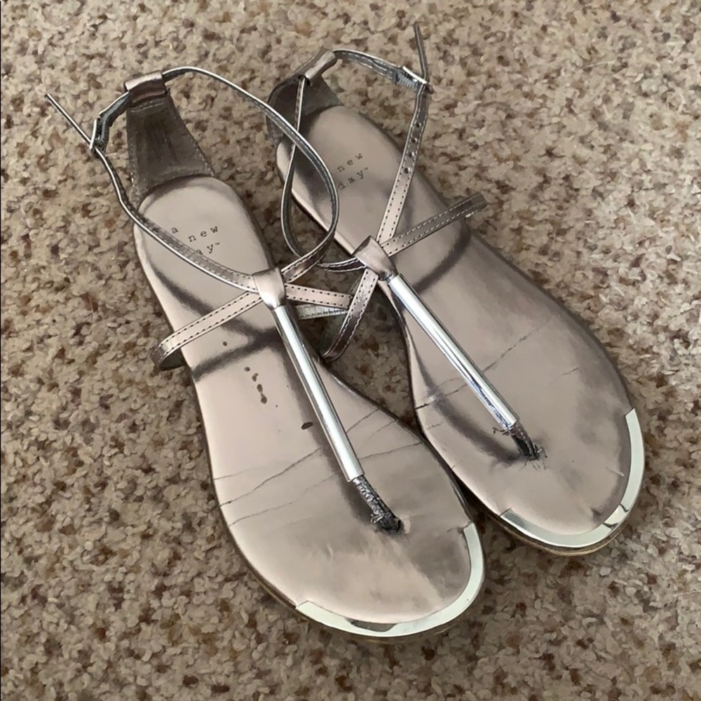 Silver sandals